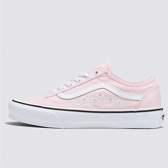 New w/o box VANS Old Skool Tapered Shoe sze 6.5 Pink Embroidered Floral Print - Picture 2 of 16
